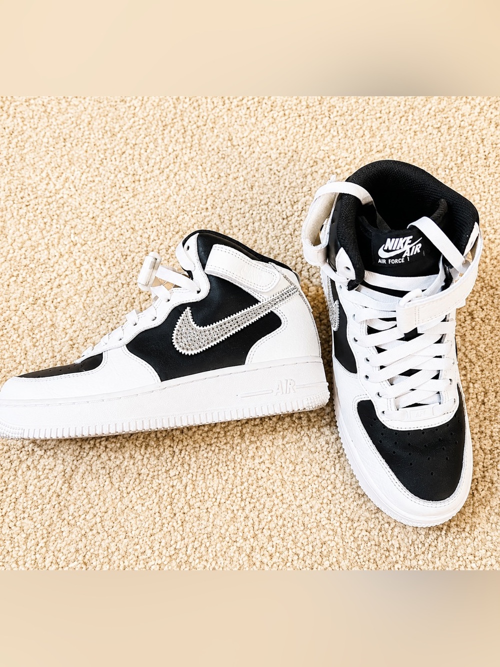 Nike Black and White High Tops